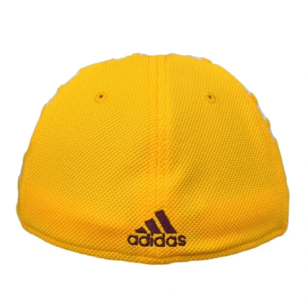 NCAA Arizona State Sun Devils Adidas Burgundy Yellow Flex Fit Small Medium Hat